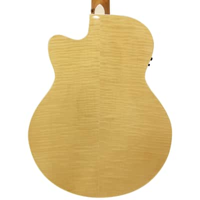Sawtooth Solid Spruce Top Jumbo Cutaway 6 String Acoustic Electric Guitar with Flame Maple Back and Sides image 7