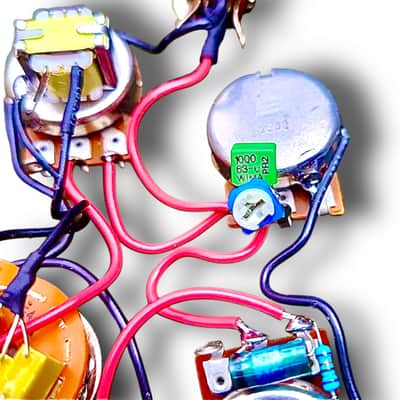 Custom Gibson EB-3 Wiring Harness 3 way Toggle 6 Way Self-Powered Varitone Switch! image 3