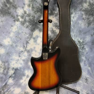 Vintage RARE 1965 Kawai made Prestige Solid Body Dual Pickup Pro Setup New Strings Original Deluxe Soft Shell Case image 14