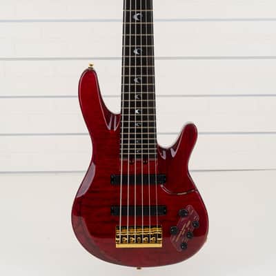 Yamaha TRBJP2 John Patitucci Signature 6-String Bass Guitar, Ebony Fingerboard, Trans Dark Red image 12
