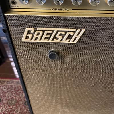 Gretsch 7154 Nashville 1969 Amplifier Combo Baldwin Era - Black Tolex and Brown + Gold Grille image 8