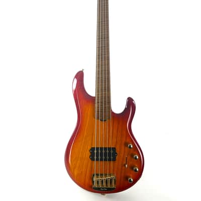 Ernie Ball Music Man Ball Family Reserve StingRay 5 Fretless 2022 - Cherry Sunburst image 7