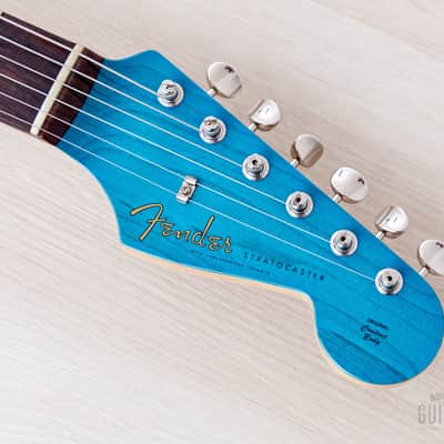 2012 Fender '62 Stratocaster ST62/ASH/MH Transparent Blue + Headstock Near-Mint, Japan MIJ image 4