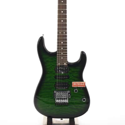 Charvel MJ San Dimas Style 1 HSH FR PF QM 2026 Transparent Green Burst 3842gr image 2