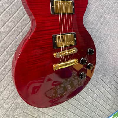 Gibson Les Paul Studio Plus KILLER TOP In-USA FretWerx Setup and Fret Polish - Wine Red image 3