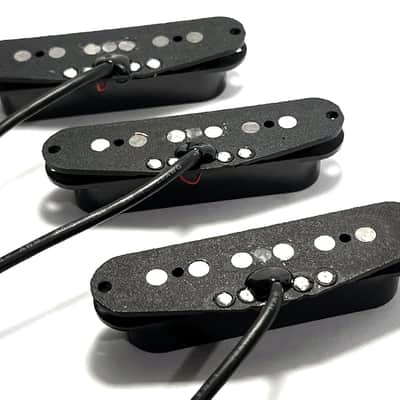 DFG Incogs SSS Style Modern Strat AlNiCo Humbucking Pickups in Single Coil Size ~ Set of Three 4-Wire Pickups, Black Cover image 5