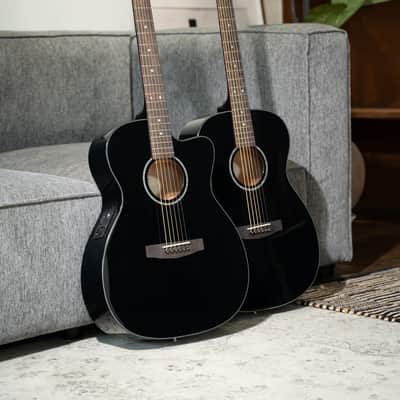 Cort Luce Series L60 Orchestra Cutaway Acoustic Electric Guitar 2020's - Gloss Black image 12