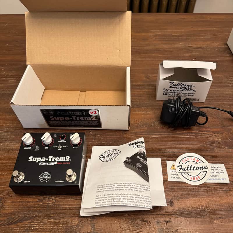 Fulltone Custom Shop Supa-Trem 2 V2 2019 - Present - Black image 1