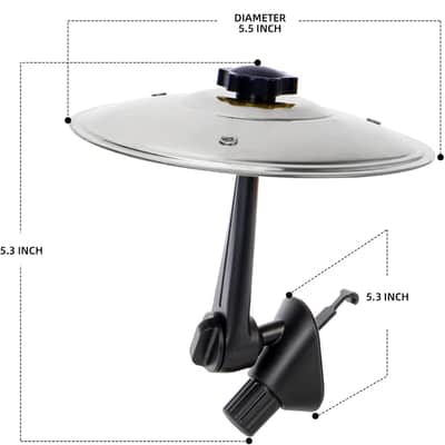Car Cymbal Air Vent - Clip-On Mini Car Symbol Drum for Music Lovers & Drummers, Car Crash Cymbal for All Types of Vehicles, Easy Installation and Rugged (Silver) image 2