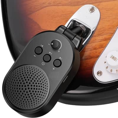 Mini Guitar Amp, 5W Portable Electric Practice Amp with Volume Control, Plug and Play, BT Rechargeable Plug-in Small Speaker for Guitar/Bass/Electric Instruments image 1