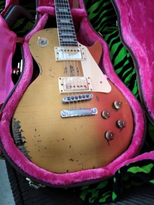 Chibson Goldtop - Aged to Perfection Metallic Gold Relic w/ Cool Brown Case, Vintage Tone for a Song