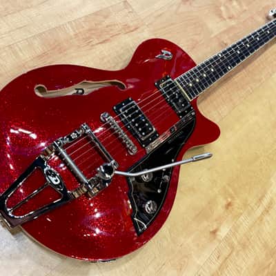 Duesenberg Starplayer TV 2024 Semi-Hollow Electric Guitar Red Sparkle image 6