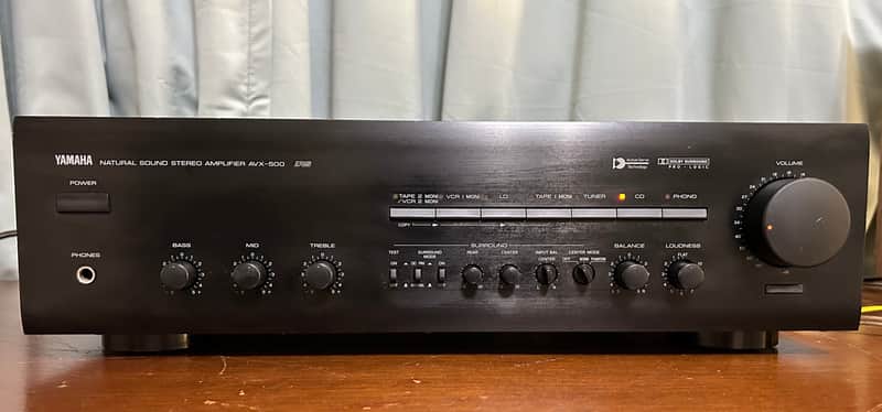 Clean 1990s Yamaha AVX-500 Stereo Amplifier - Phono Ready - Works - 80W image 1