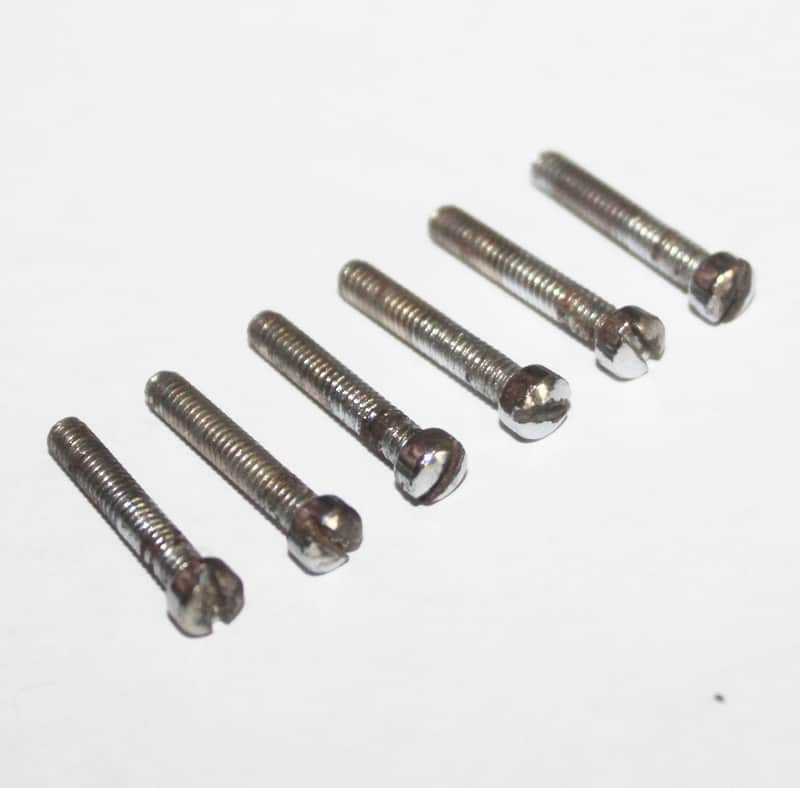 Vintage 1970's Gibson Patent Number Pickup Pole Pieces Chrome image 1
