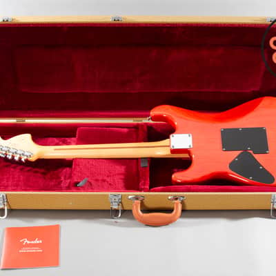 2020 Fender Japan MIJ Michiya Haruhata Stratocaster Trans Pink Flame Top Tweed HSC image 6