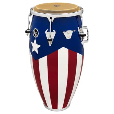 Latin Percussion LP Matador 11" Quinto Oak Puerto Rican Flag (M750S-PR) image 5