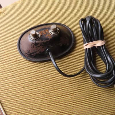FENDER BLACKFACE 1960's DELUXE TWIN VIBROLUX TREMOLUX REVERB VIBRATO PEDAL SWITCH ORIGINAL image 1