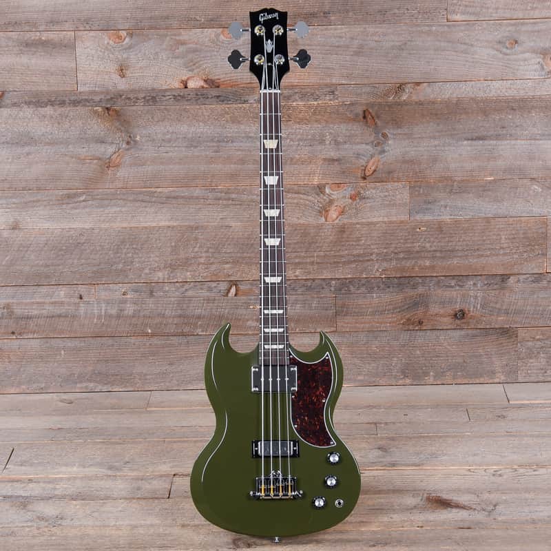 Gibson USA SG Standard Bass Olive Drab w/Tortoise Pickguard (CME