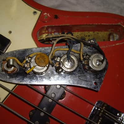 Fender Jazz Bass 1966 - Fiesta Red Matching Headstock image 18