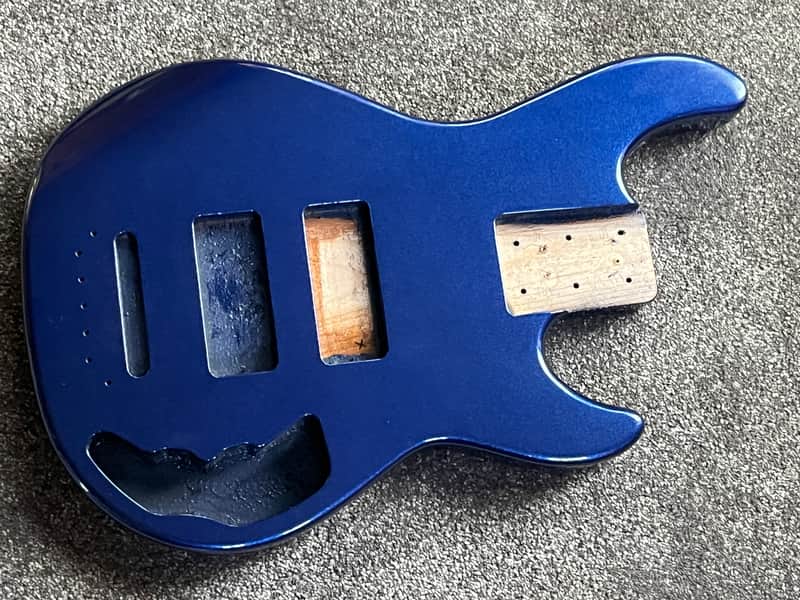 G&L CLF Research L-2500 S750 V bass body USA Sapphire blue image 1