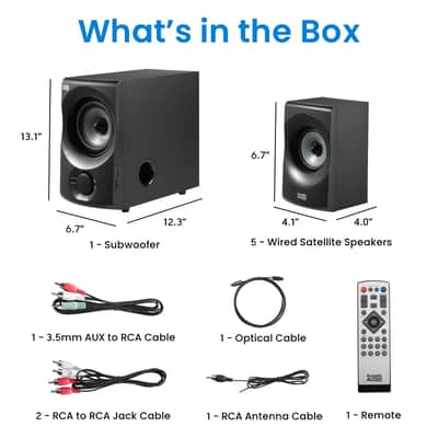Acoustic Audio 5.1 Bluetooth Studio Sound System with FM Tuner – 700W Power image 2