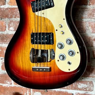 Rare  Mosrite V II Bass Mark Series,  Sunburst W/Matching Headstock, OHSC, Very Cool image 1