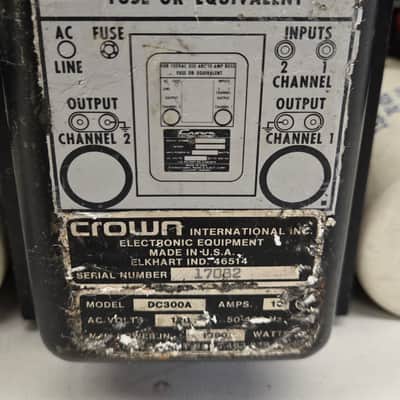 Vintage Crown DC300A Power Amplifier Silver For Repair or Parts image 8