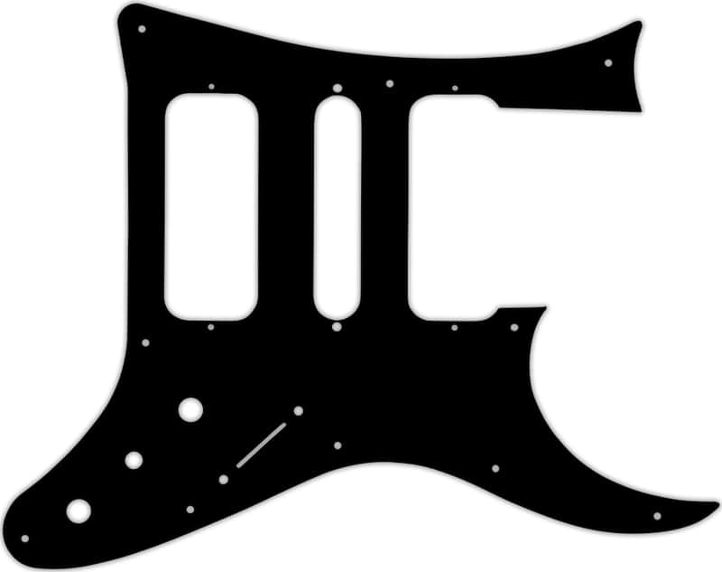 WD Custom Pickguard For Ibanez 8 String TAM10 #01T Black Thin image 1