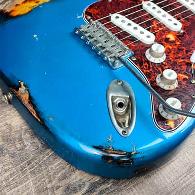 MyDream Partcaster Custom Built -Lake Placid Blue over Sunburst Hepcat L-series image 7