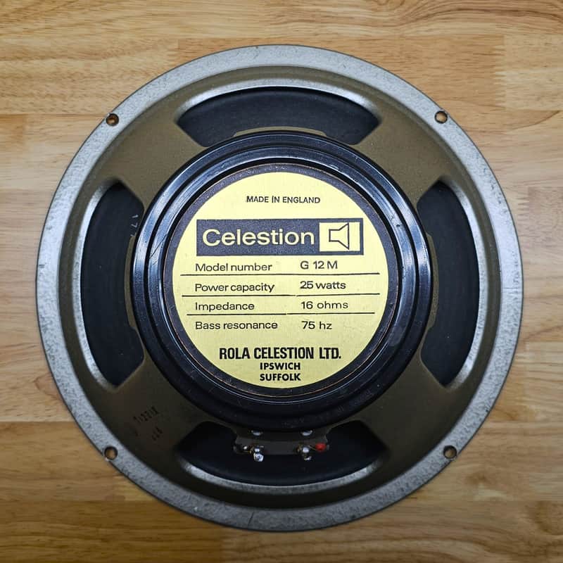 x2 Celestion T1211 G12M 75 Hz 16 Ohm Blackback Mueller Cone image 1