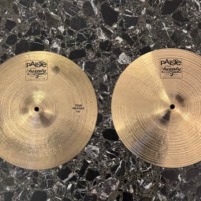 Rare Paiste 14" Twenty Series Hi-Hat Cymbals (Pair) Traditional image 1
