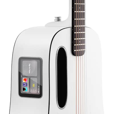 Lava Music L9200007 ME Play 36” Acoustic / Electric Guitar With Gig Bag, Frost White image 2