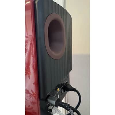 KEF LS50 Wireless II Active Bookshelf Speakers Pair 2021 Red & S2 OEM Stands image 11
