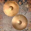 VERY PAPER THIN 1950s Vintage Zildjian 14” Hihats 687 748 g LIGHT AIRY WHISPY TONE! GORGEOUS!