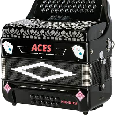 Hohner ACES II 34-Button Accordion with 3 Registers, Black, FBbEb image 4