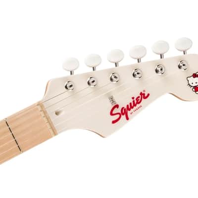 Squier x LTD Hello Kitty Stratocaster - White Limited Edition w/ Gigbag image 4