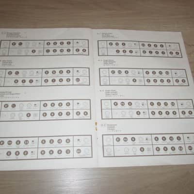 Korg Polysix Synthesizer Original Setting Charts Manual '81- Synthesizer Brochure/Catalog image 4