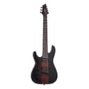Schecter Guitar Research C-7 Multiscale Rob Scallon Left-Handed Electric Guitar Satin Dark Roast 905, 7-string