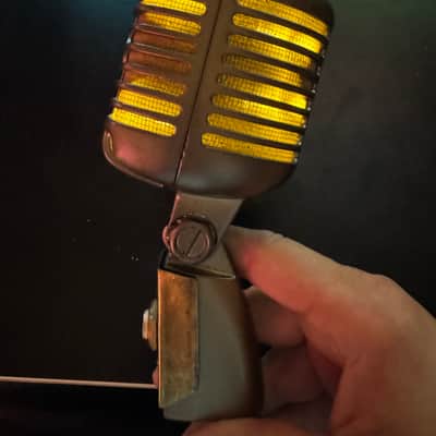 Custom Worn Bronze/Gold Shure Super 55 Deluxe Supercardioid Dynamic Microphone Lights Up image 5
