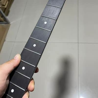 Left hand Round End stainless steel 22frets gloss roasted flame Maple Electric guitar neck Rosewood fingerboard image 1