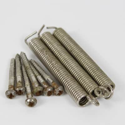 1978 Vintage Fender Stratocaster BRIDGE Assembly w/Tremolo Arm, Springs and Screws All Original 1970s USA Strat image 6