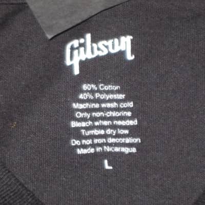 new A+ (with hang tag) genuine Gibson Firebird T-Shirt L (Large), Black with Red Graphic, 60% Cotton / 40% Polyester - short sleeve GIBS-GA-FBBML (GA-FBBML) UPC # 711106533902 image 2