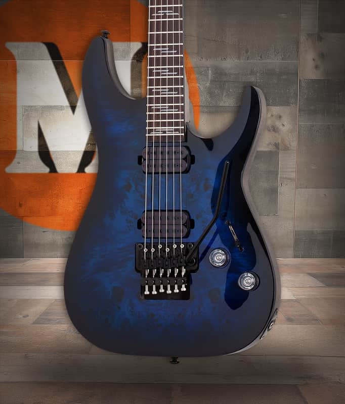Schecter Omen Elite-6 FR Electric Guitar - Ocean Blue Burst (2455) image 1