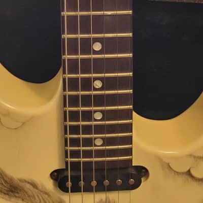 ESP  George Lynch Custom Shop strat White/Eagle pencil sketch image 6