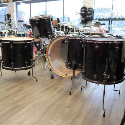 Pre-Owned DW Collector's Series Pure Maple 5-PC Shell Pack 15/16/18/20/28 (Ebony Lacquer Stain) image 7