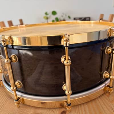 Pearl M-1946 50th anniversary snare 14x5.5” 1996 - #Black mist image 8