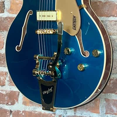 Gretsch Electromatic Pristine LTD Center Block Double-Cut Semi-hollowbody Electric Guitar with Bigsby - Petrol image 1