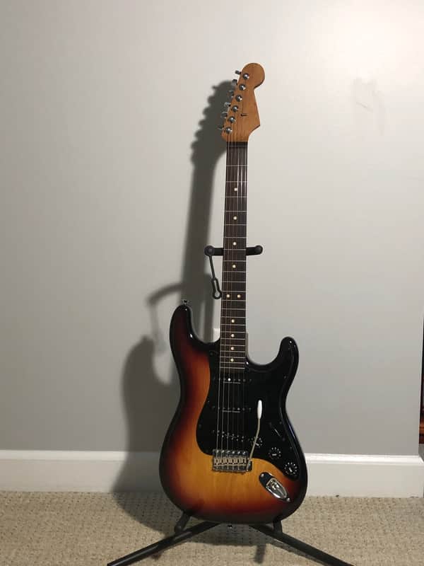 Warmoth Stratocaster 2017 Black-Red-Yellow Burst w/ Roasted Maple Neck & Rosewood Fingerboard image 1