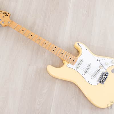 2016 Fender Yngwie Malmsteen Signature Stratocaster Yellow White w/ Seymour Duncan YJM & Tweed Case, Japan MIJ image 13