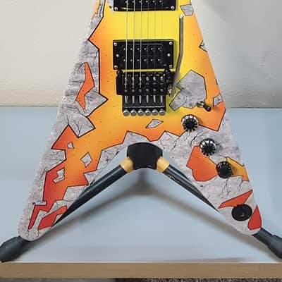Dean VX Dime Primal Sledge Skin! Floyd Rose top mount - Awesome! 2000s - Primal Concrete Sledge image 2